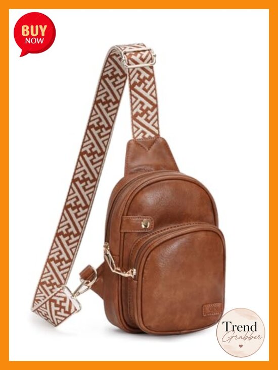 Handbags - Anti Theft Crossbody Bag Vegan Leather Sling Purse Adjustable Strap Travel